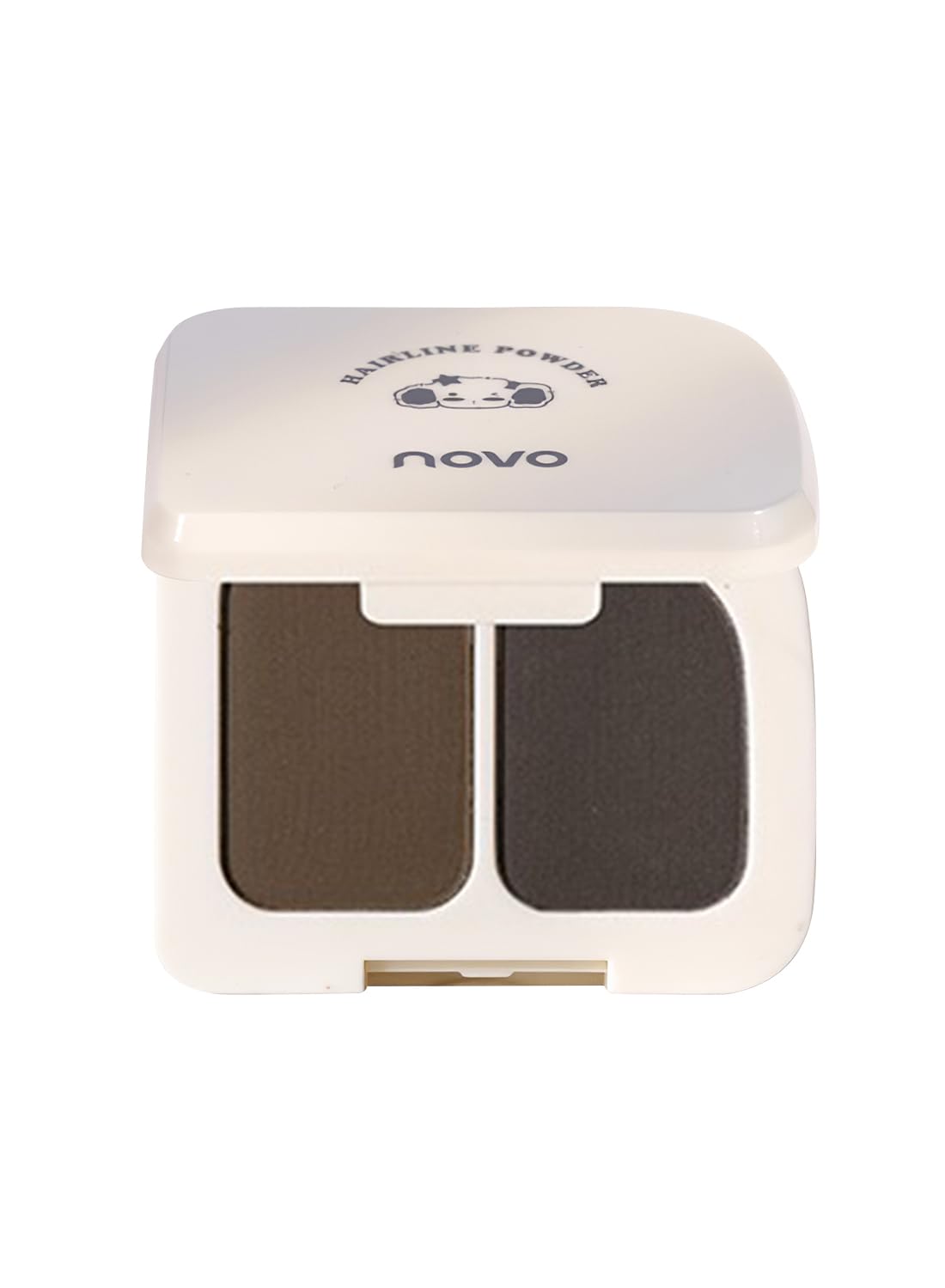 NOVO Instantly Hairline Powder, Waterproof Long Lasting Root Touch Up, Volume Hairline , Quick Cover Grey Hair Root Concealer for Women and Men Natural -Dark Gray/Brown