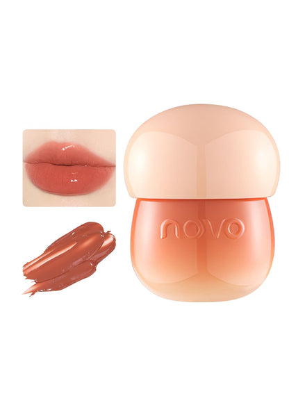 Lipstick, Mirror Finish Moisturizing Long Lasting Waterproof Non Stick Cup High Pigment Jelly Lip Gloss, Hydrating Lip Oil, Glossy Longwear Lip Stain Lip Glaze 6g -Red 112
