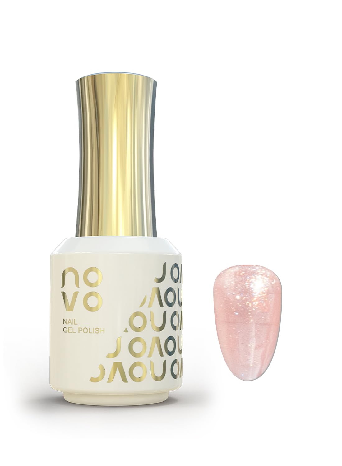 novo Rubber Base Gel, Shiny UV LED Gel Nail Polish for Women 12ml-NB1# Nude Beige