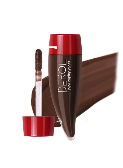 NOVO Mirror Lip Gloss, Moisturizing Long Lasting Liquid Lipstick with Essential Oil and Peppermint, Full Coverage Lightweight & High Shine Tint for Women-Brown 05