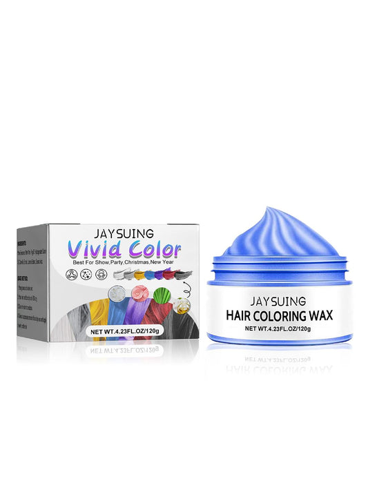 NOVO Hair Coloring Wax, Hair Color Cream, Long Lasting Easy to Apply Natural Washable Temporary Hair Dye Color Wax for Cosplay Festival School Parties and Fashion Events 120g Blue