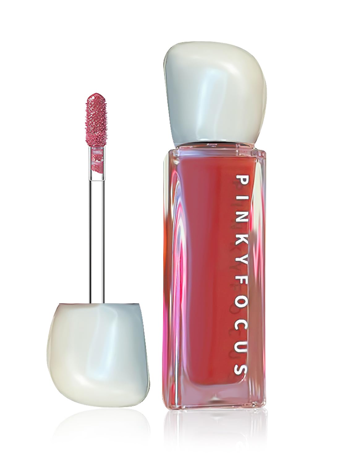 NOVO Mirror Lip Gloss, Moisturizing Long Lasting Waterproof High Pigmented Nonstick Cup Liquid Lipstick for Girls and Women, Lightweight Plumping Glaze Peach Pink 02#