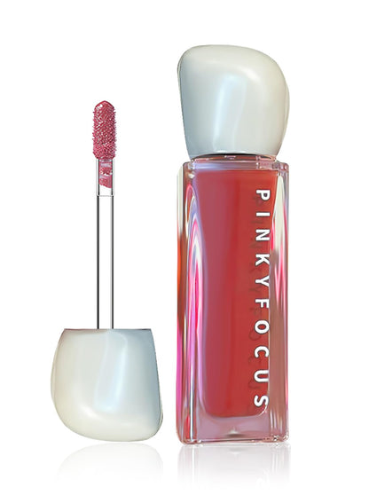 NOVO Mirror Lip Gloss, Moisturizing Long Lasting Waterproof High Pigmented Nonstick Cup Liquid Lipstick for Girls and Women, Lightweight Plumping Glaze Peach Pink 02#