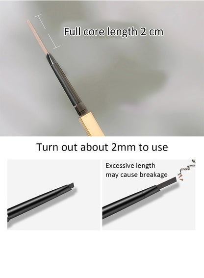 NOVO Eyebrow Pencil with Spiral Brush, Micro-Fine Tip, Waterproof Brow Pen 01