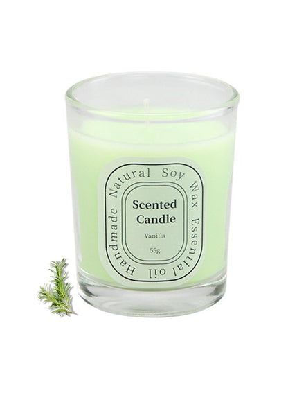 NOVO Scented Candles, Natural Soy Wax Blend Aromatherapy Candle with Pure Essential Oils 55g-Vanilla