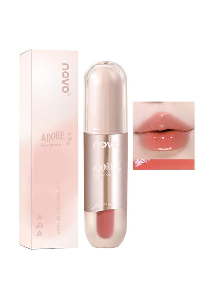 NOVO Lip Gloss, Glossy Plumping Lip Glaze, Hydrating Plumper Lipstick Liquid 018 3.5g