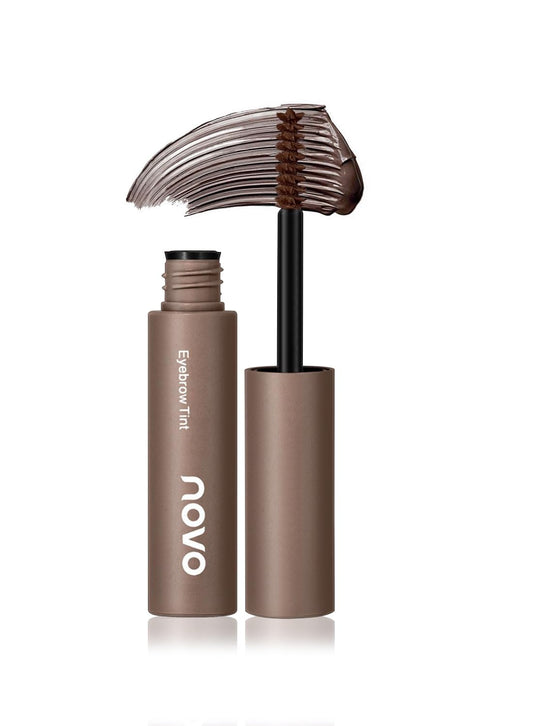 NOVO Eyebrow Tint, Semi Permanent Brow Tint, Waterproof Smudge Proof Long Lasting Eyebrow Tattoos, Instant Brow Dye, Hair Dying for Salon Home Use 4.8g Dark Coffee Brown 01#