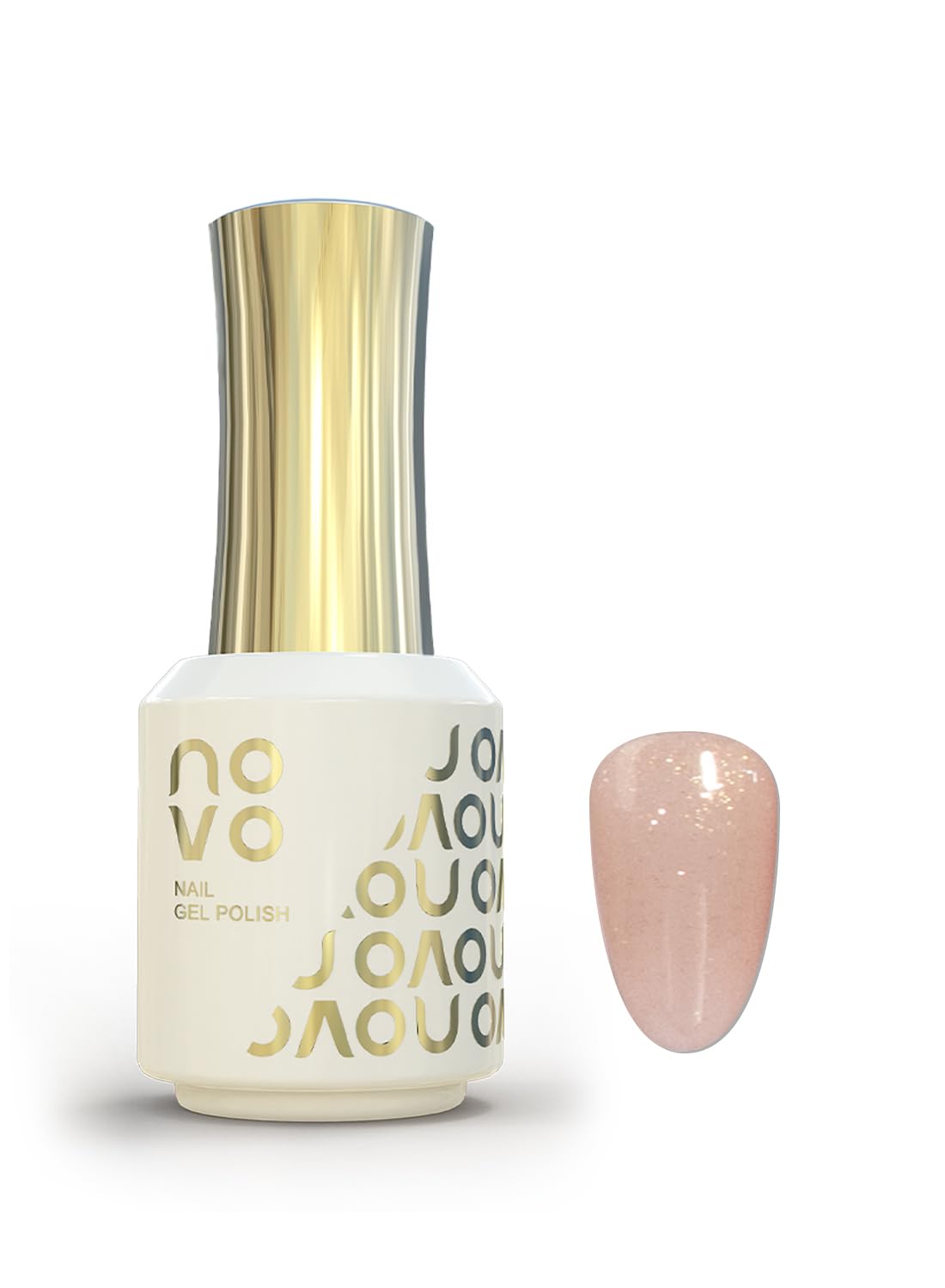 novo Rubber Base Gel, Shiny UV LED Gel Nail Polish for Women 12ml-NB1# Nude Beige