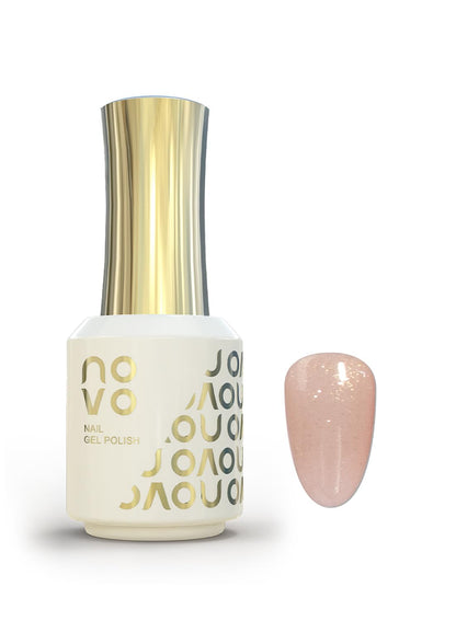 novo Rubber Base Gel, Shiny UV LED Gel Nail Polish for Women 12ml-NB62# Ivory Beige