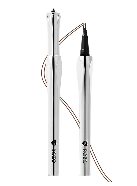 NOVO Eyebrow Pen with Micro-Fork Tip, 2 Tip Microblade Eyebrow & Waterproof Smudgeproof Long Lasting Brow Contouring Pencil, Create Natural Brows(Dark Brown)