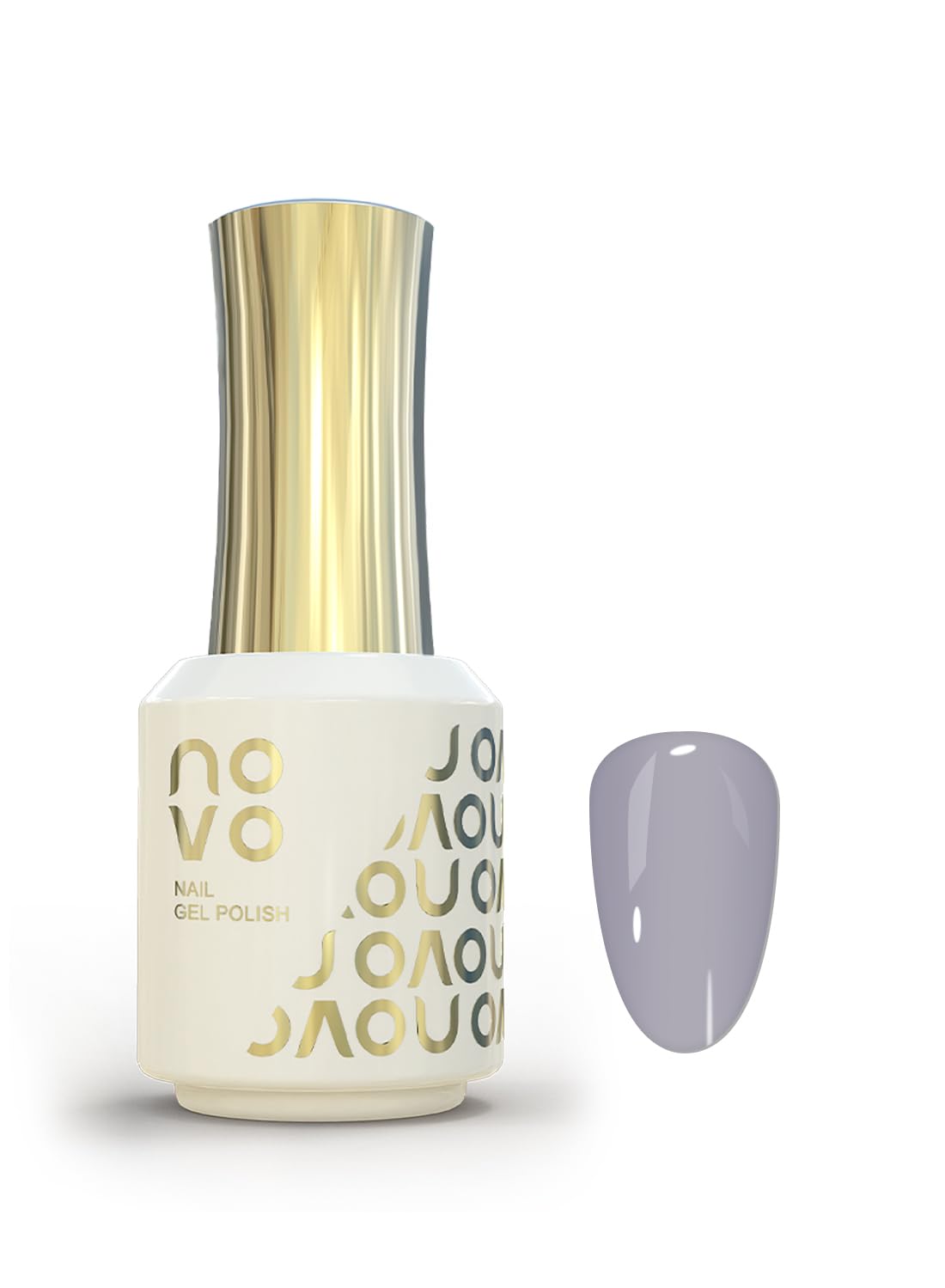 novo Rubber Base Gel, Shiny UV LED Gel Nail Polish for Women 12ml-NB21# Muted Gray