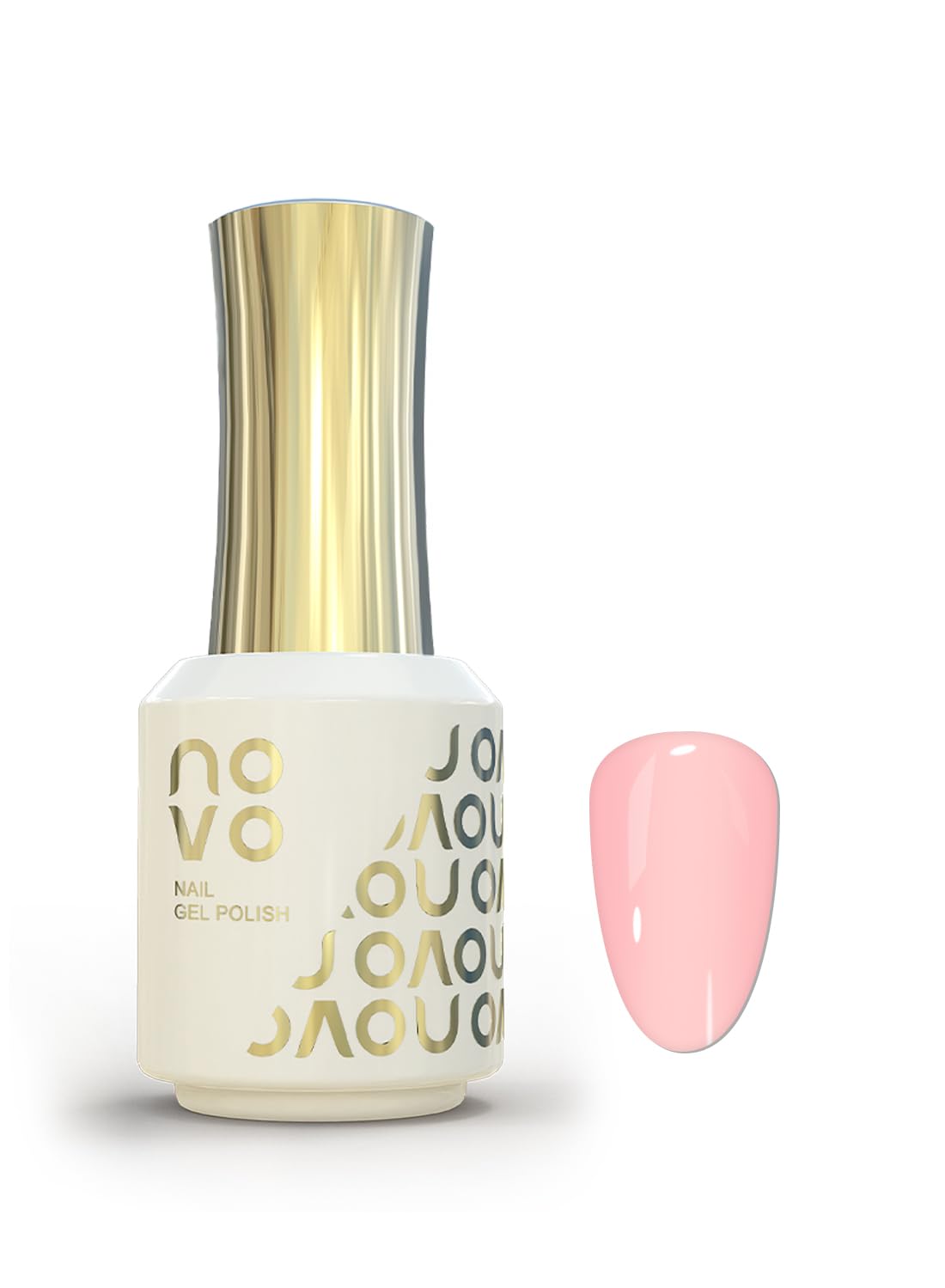 novo Rubber Base Gel, Shiny UV LED Gel Nail Polish for Women 12ml-NB1# Nude Beige
