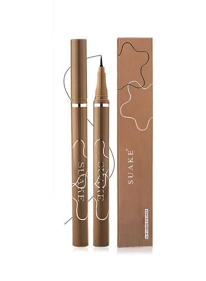 NOVO Liquid Eyeliner Pen, Quick Drying Long Lasting Waterproof Precision Eyeliner, Super Slim Eye Makeup, Ultra-Fine Tip, Natural Finish - Black