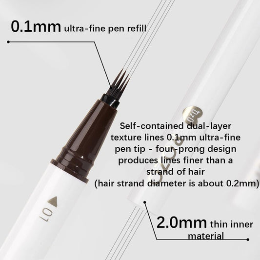 NOVO Eyebrow Pencil Liquid, Precise 4 Pronged Brow Pen, Lasting Waterproof S01