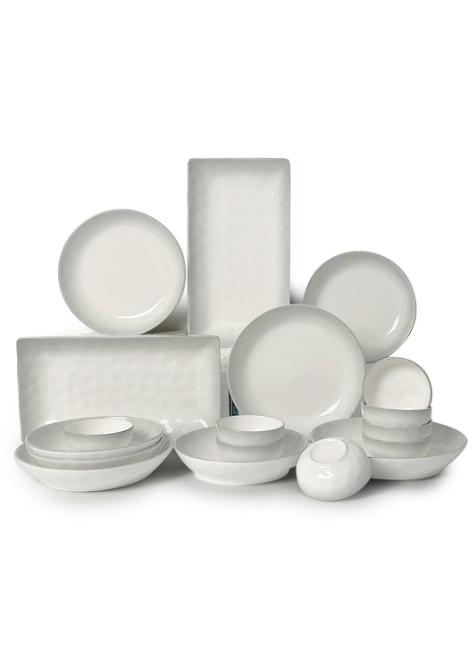 18Pcs Dinnerware Set, Gift Kit, Plates and Bowls Sets, Oven, Dishwasher and Microwave Safe, Green Rose