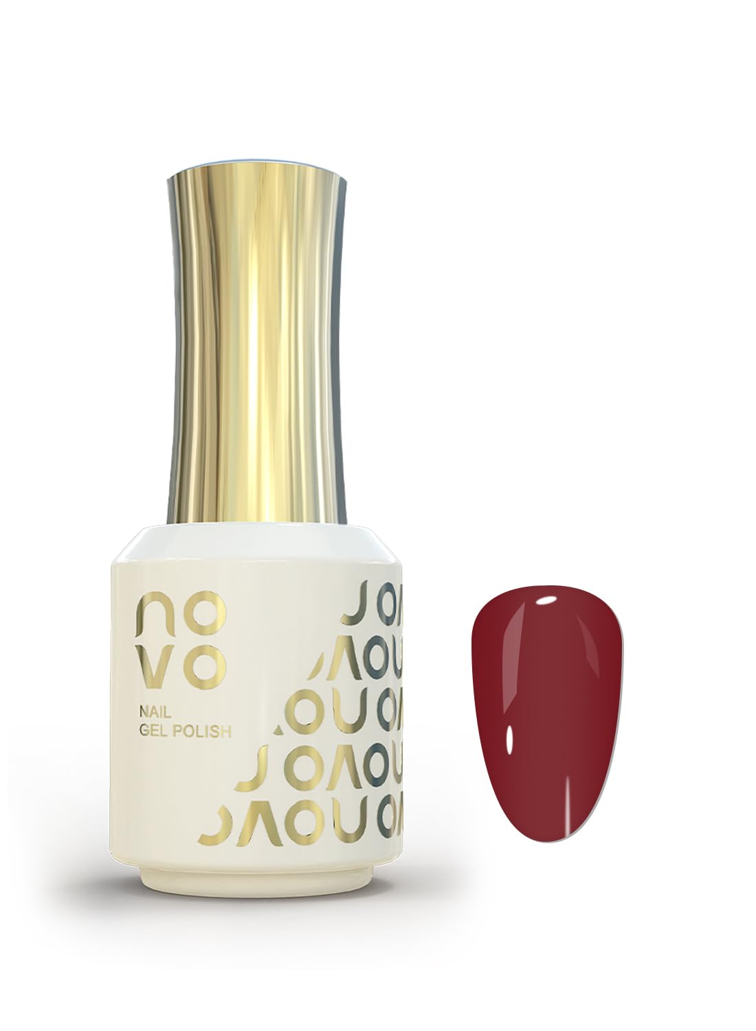 novo Rubber Base Gel, Shiny UV LED Gel Nail Polish for Women 12ml-NB44# Claret Red