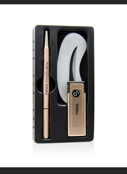 NOVO Eyebrow Stamp Shaping Kit, Waterproof, Sweatproof and Easy to Use, Light Grey