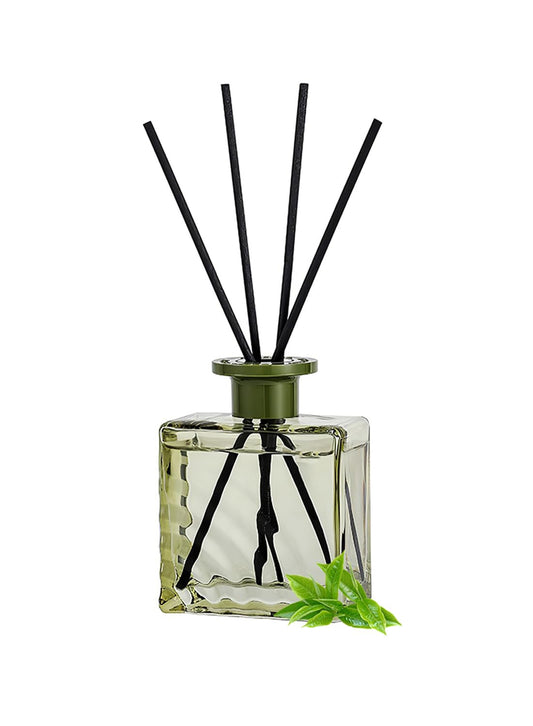 NOVO Reed Diffuser, Tea Fragrance Scented Oil with 4 Reed Sticks, Natural Long Lasting Air Freshener 200ml-Qingshan Tea