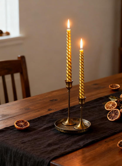 4Pcs Spiral Taper Candle, 25cm Non-Toxic Thread Style Candles, Dripless Scented for Party, Home Decoration