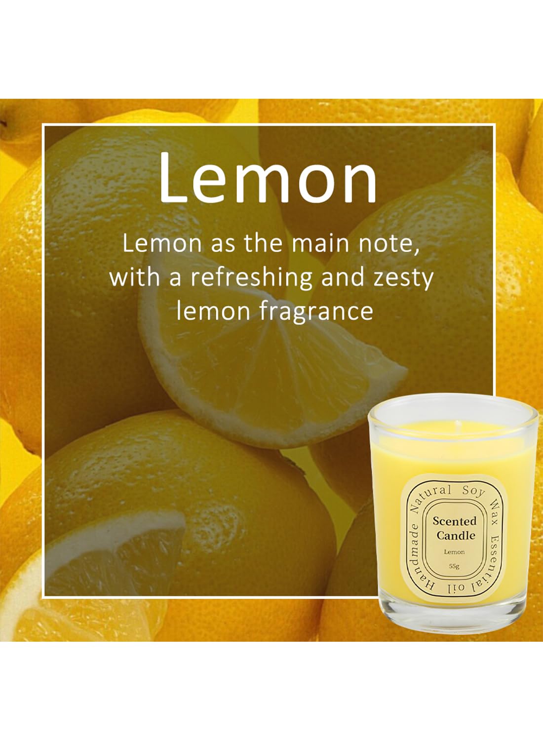 NOVO Scented Candles, Natural Soy Wax Blend Aromatherapy Candle with Pure Essential Oils 55g-Vanilla