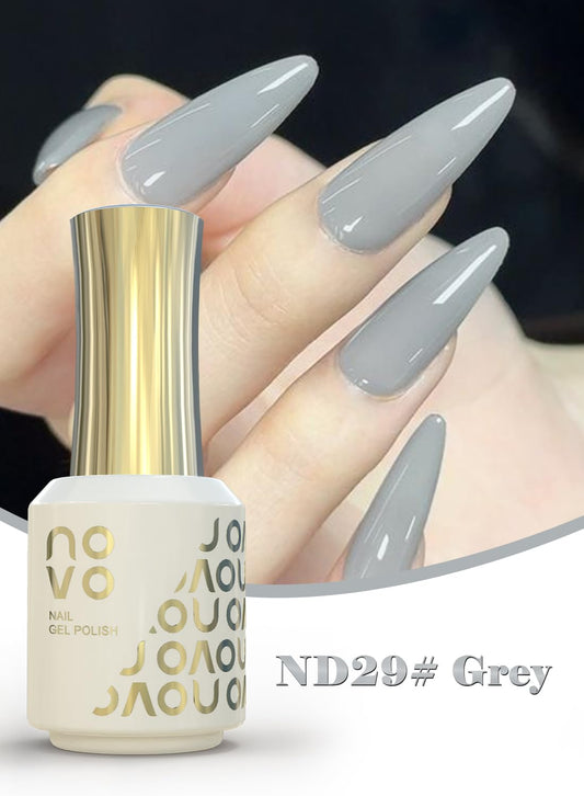 novo 5-in-1 Gel Polish, UV LED Multifunctional Builder Nail Gel 15ml-ND29# Grey