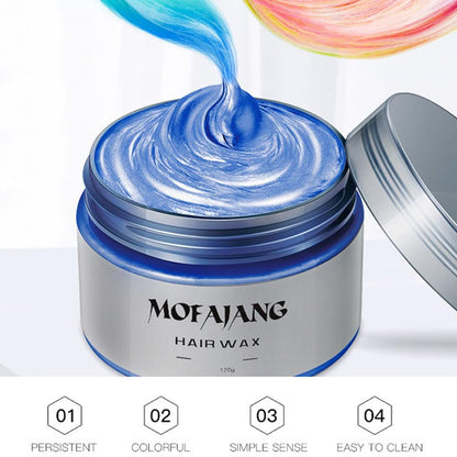NOVO Temporary Hair Color Wax, Natural Coloring, Non-Greasy Matte Pomade for DIY Cosplay & Party, Long-Lasting Instant Dye Cream 120g- Red