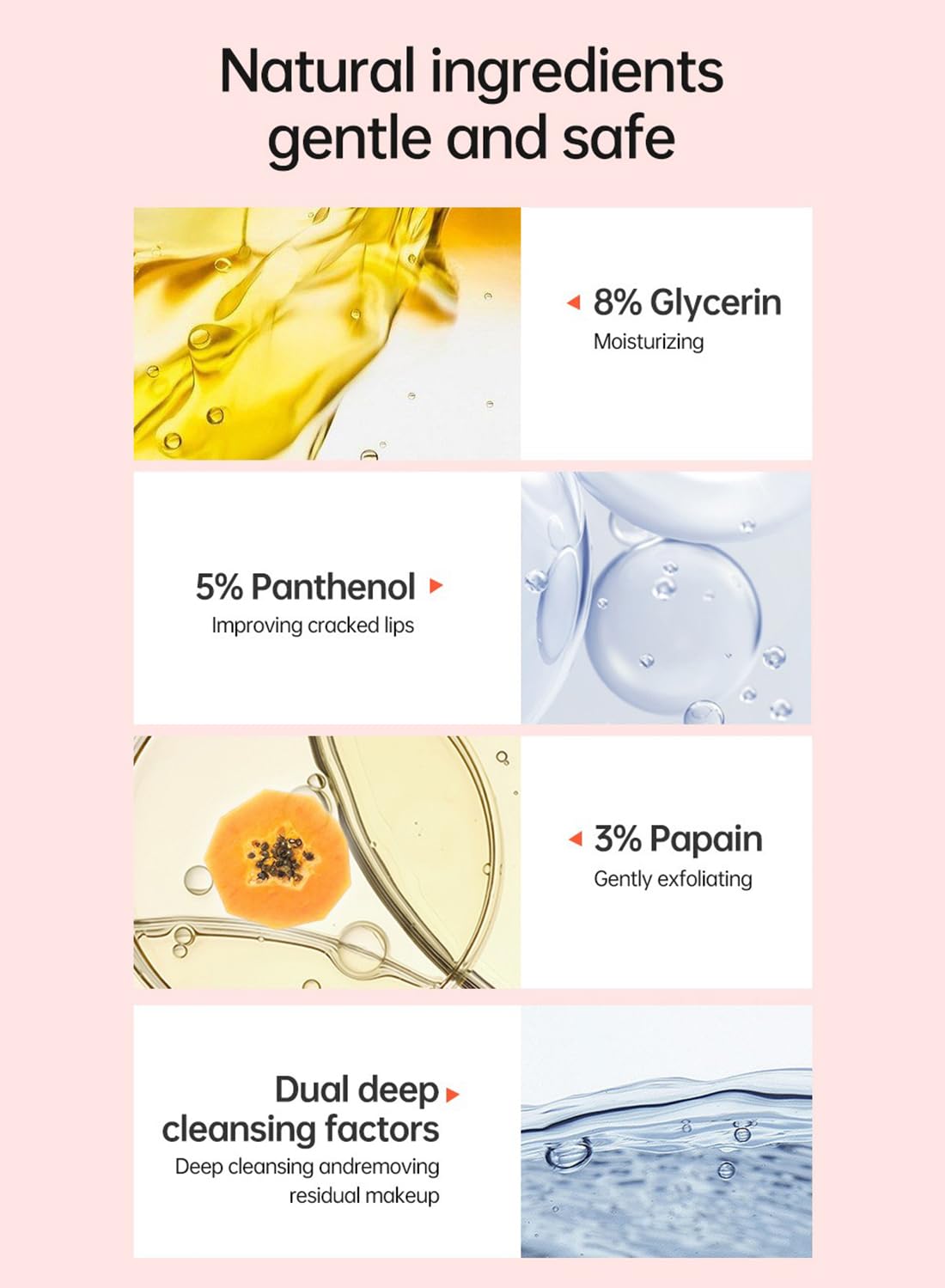 NOVO Lip Moisturizer, 4-in-1 Hydrating Lip Mask, Lip Care to Fade Lip Lines 8g