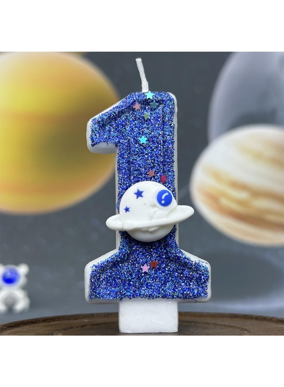 7cm Birthday Number Candles for Cake Decoration, Glittery Cake Toppers with Cute Designs, Perfect for Kids' Parties, Anniversaries, and Celebrations-Green Turtle(No.0)