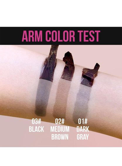 NOVO Peel Off Tattoo Eyebrow Gel, Long Lasting Waterproof Tattoo Brow, Semi Permanent Brow Tint for Women, Dark Grey