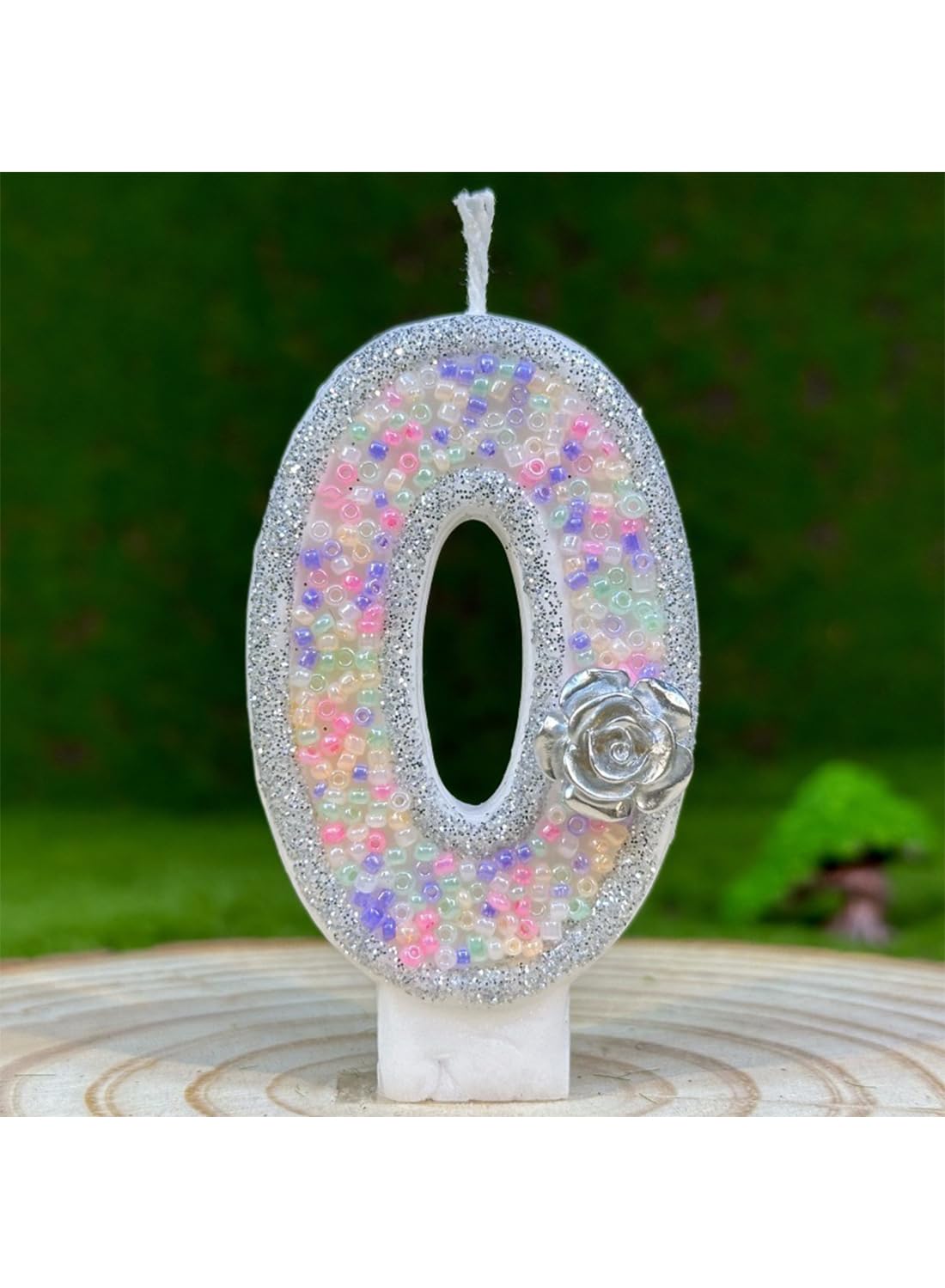 7cm Birthday Number Candles for Cake Decoration, Glittery Cake Toppers with Cute Designs, Perfect for Kids' Parties, Anniversaries, and Celebrations-Green Turtle(No.0)