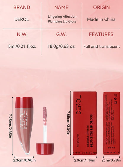 NOVO Mirror Lip Gloss, Moisturizing Long Lasting Liquid Lipstick with Essential Oil and Peppermint, Full Coverage Lightweight & High Shine Tint for Women-Red 02