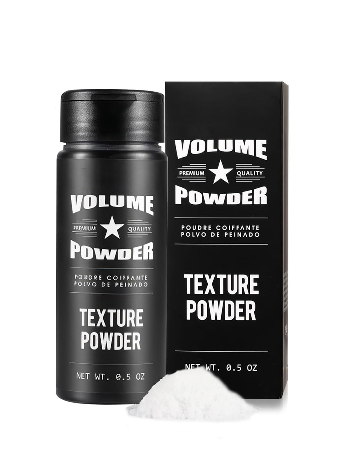 NOVO Hair Building Fibers & Styling Powder, Natural Hair Concealer for Thinning Areas, Instant Coverage, Easy to Apply, Black, 28g