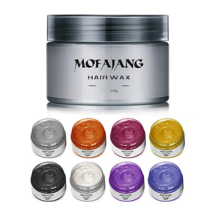 NOVO Temporary Hair Color Wax, Natural Coloring, Non-Greasy Matte Pomade for DIY Cosplay & Party, Long-Lasting Instant Dye Cream 120g-White