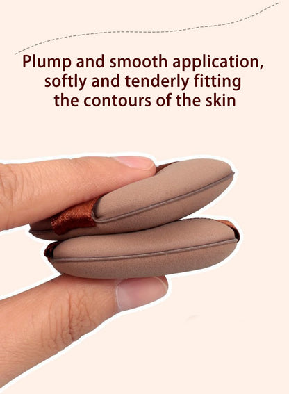 NOVO 8.5t Square Powder Puff Set¨C 6Pcs Makeup Sponges in Chocolate Brown for Smooth Blending and Coverage
