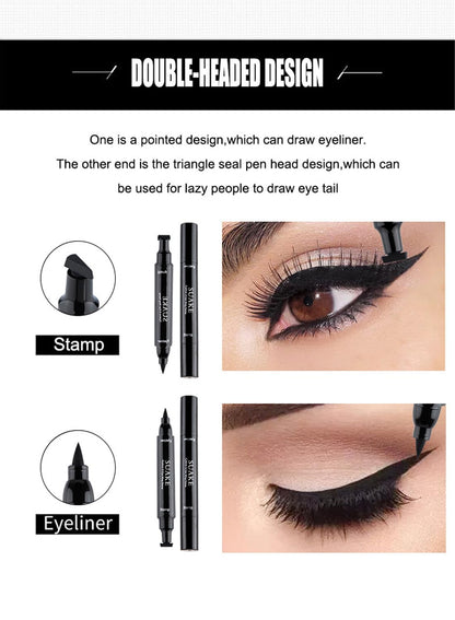 NOVO Liquid Eyeliner Stamp Pencil, Quick Drying Long Lasting Waterproof Eyeliner Pen, Easy to Use Eye Makeup Wear, Newbie Friendly