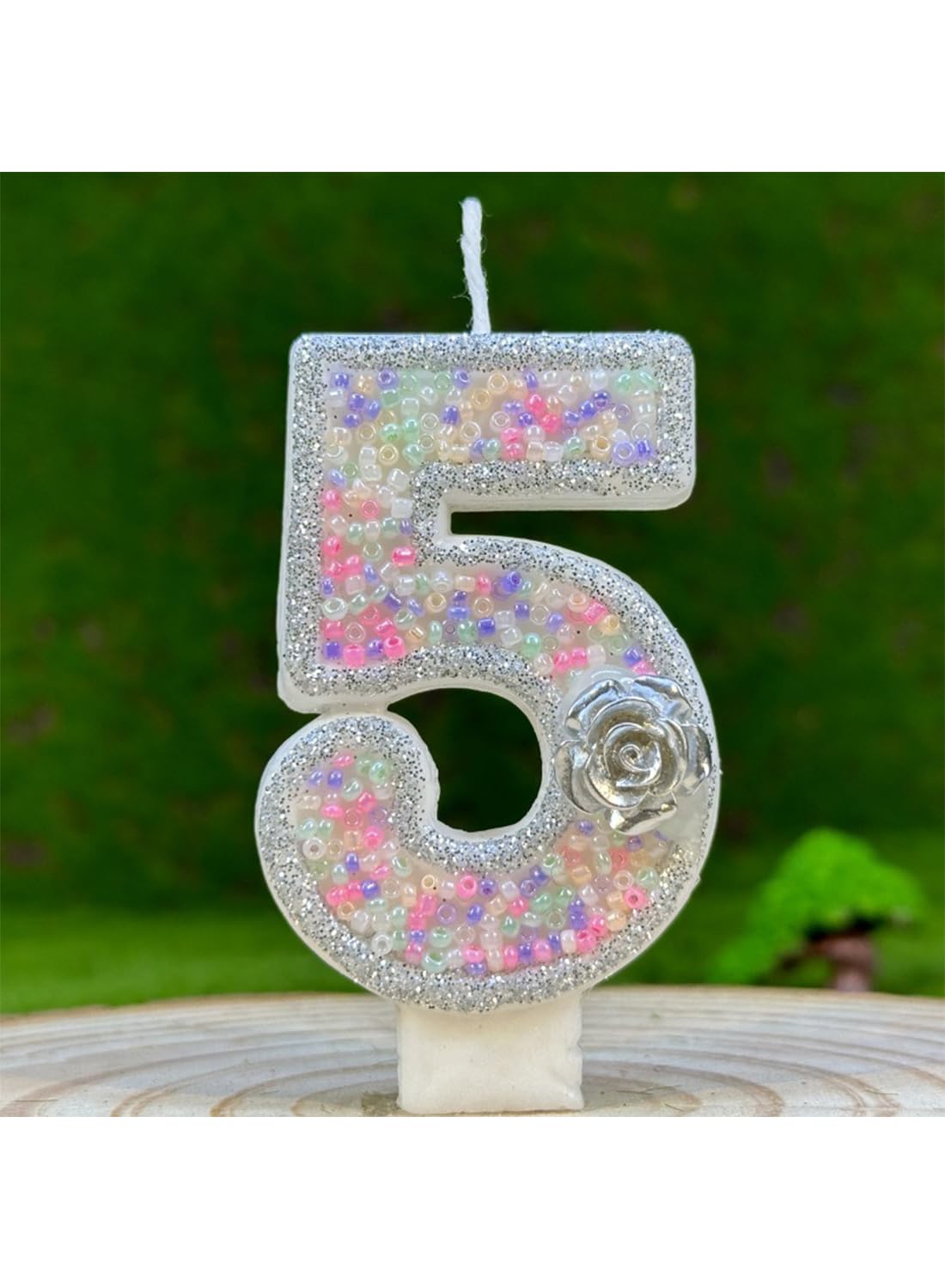 7cm Birthday Number Candles for Cake Decoration, Glittery Cake Toppers with Cute Designs, Perfect for Kids' Parties, Anniversaries, and Celebrations-Green Turtle(No.0)
