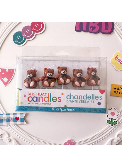Colorful Long Thin Metallic Birthday Candles Kit£¬Glittery Cake Toppers with Cute Designs, Perfect for Kids' Parties, Anniversaries, and Celebrations-6Pcs Set Colorful