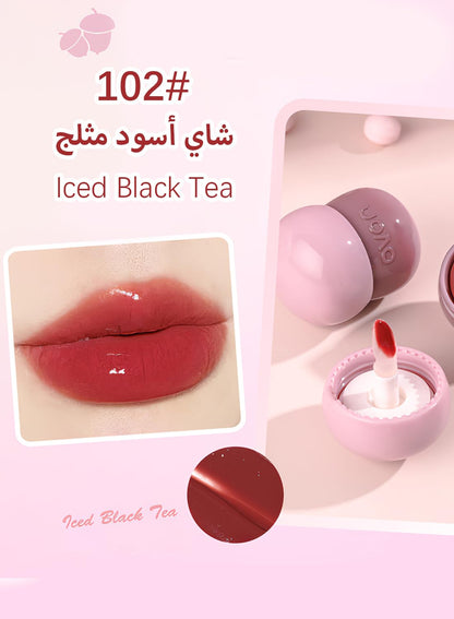 Lipstick, Mirror Finish Moisturizing Long Lasting Waterproof Non Stick Cup High Pigment Jelly Lip Gloss, Hydrating Lip Oil, Glossy Longwear Lip Stain Lip Glaze 6g -Red 102