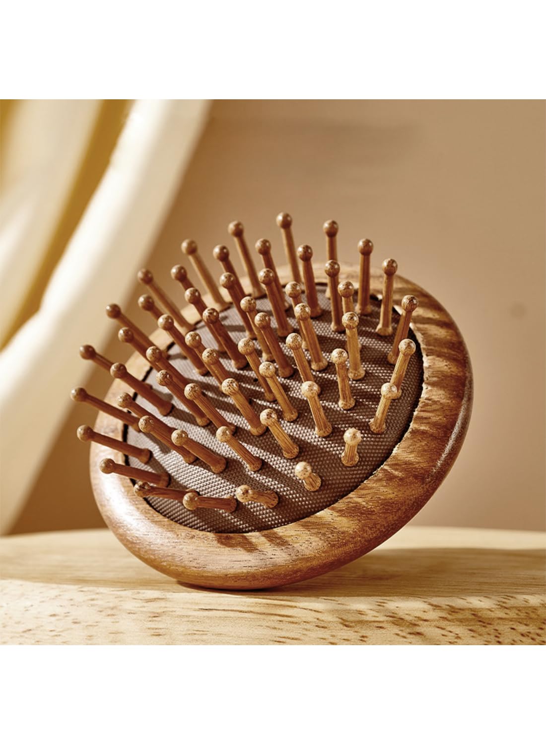 Hair Comb-Handmade 100% Natural Sandalwood &Anti-Static, Scalp Massage  (Air Bag Comb-S)