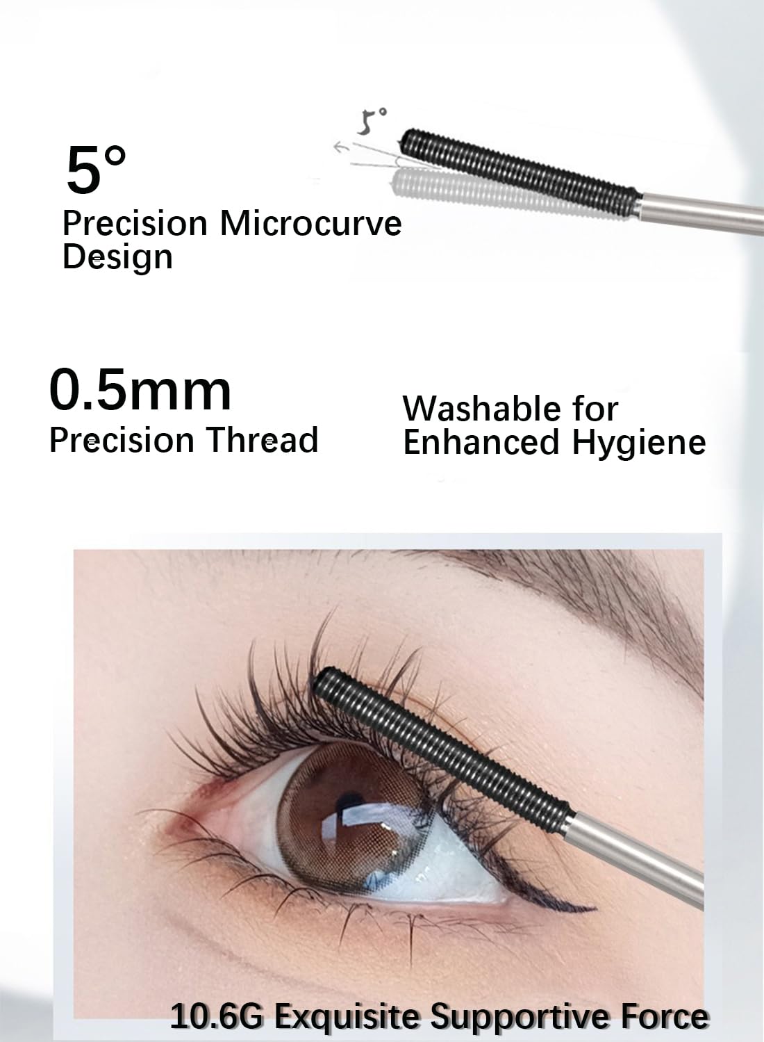 NOVO Mascara, Volumizing Lengthening Defining Lifting Curling Multiplying Eye Makeup Lash Extension, No Smudging Long Lasting Waterproof Mascara for Women Natural Brown