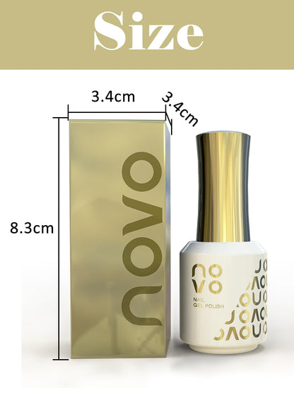 novo Rubber Base Gel, Shiny UV LED Gel Nail Polish for Women 12ml-NB63# Rose Gold