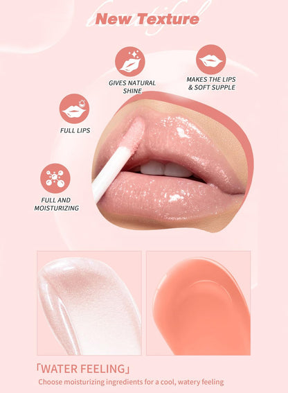 NOVO Lip Glossy, Lasting Shiny Hydrating Lightweight Deep Nourishing Plumping Glaze 07