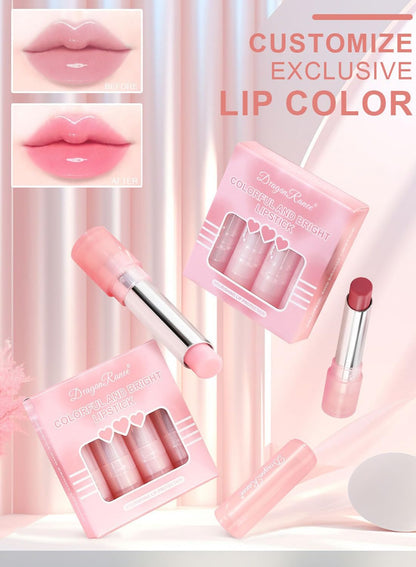 NOVO Glossy Lip Oil Set, 4Pcs Magic Color Changing Lipstick, Moisturizing Lip Tinted Glaze Set for Women