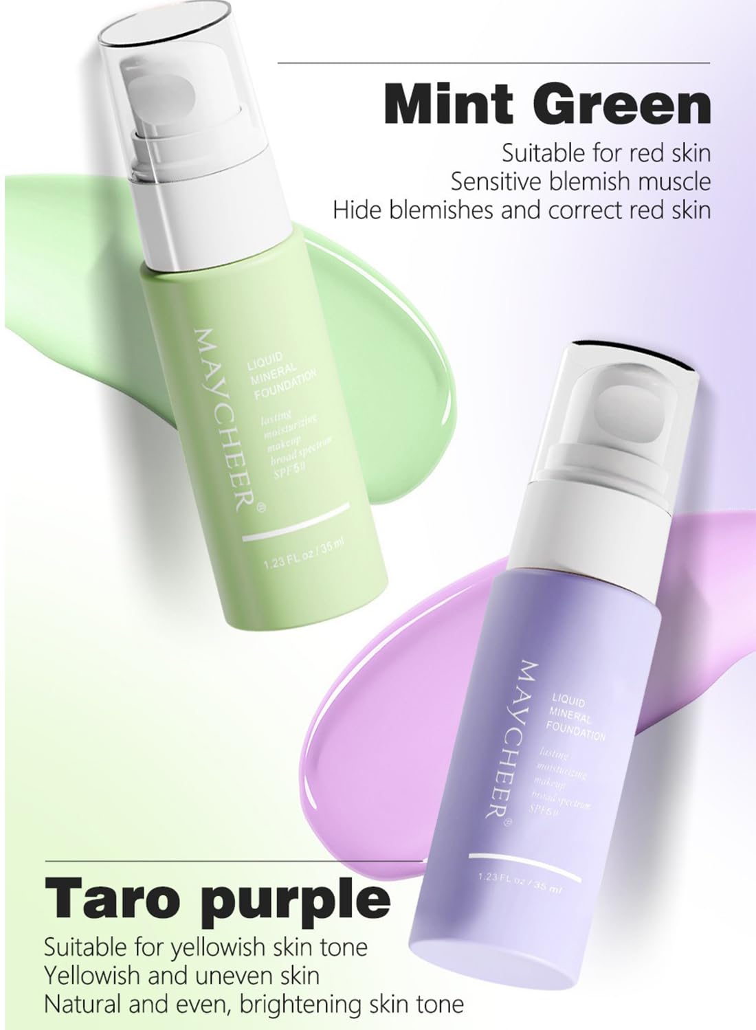 NOVO Whitening Isolation Cream, Color Corrector with SPF30, Waterproof Makeup Primer for Women, 35ml-Purple