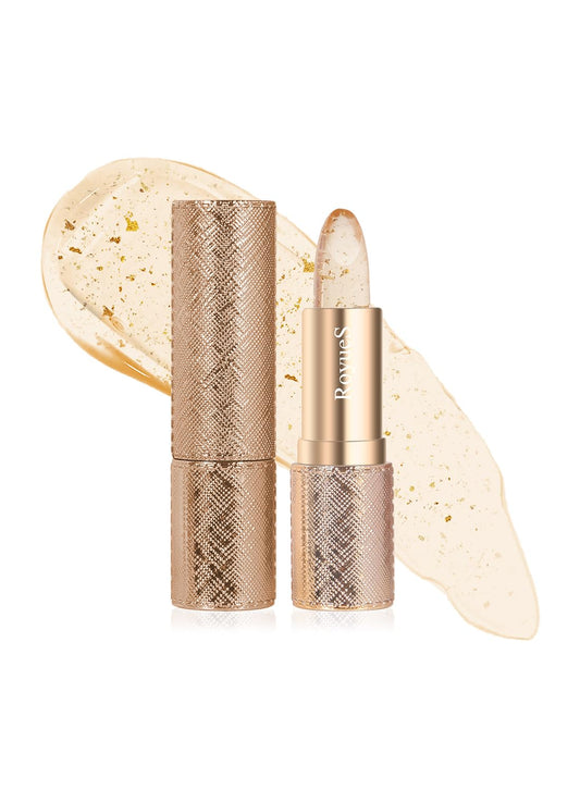 NOVO Temperature Color Changing Lipstick, Moisturizing Long Lasting Tinted Lip Balm, Nourishing Lip Moisturizer, Hydrating Lip Gloss Gold/Clear