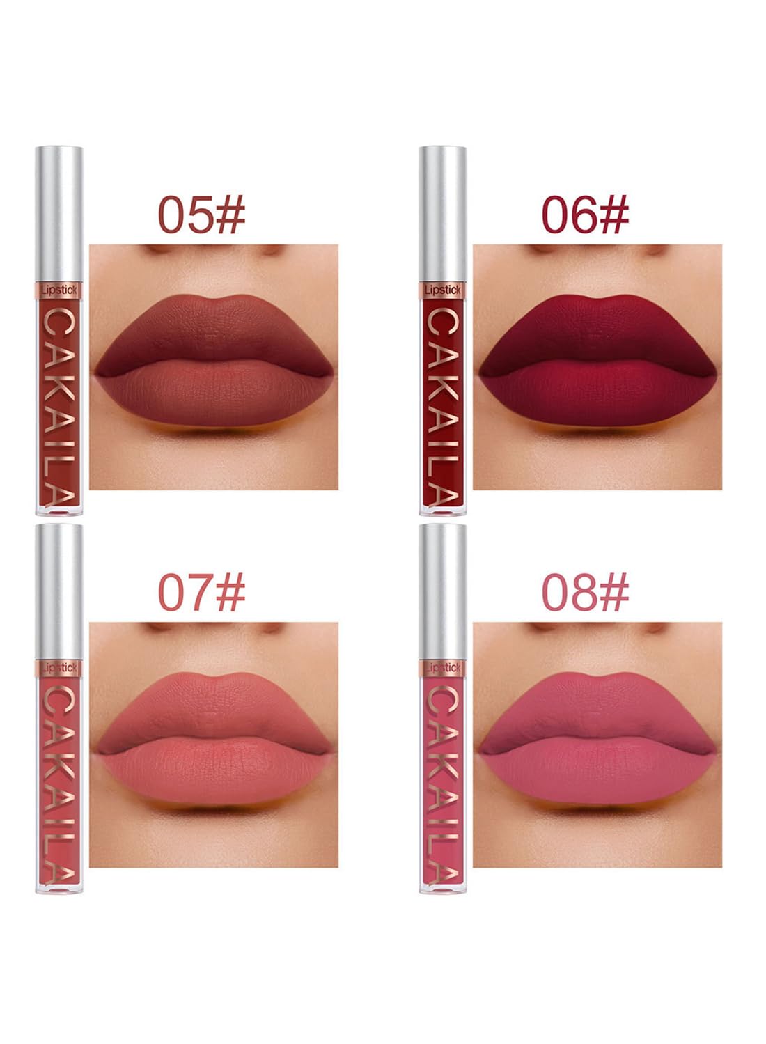NOVO 10Pcs Matte Liquid Lipstick Set Contains Smooth Lip Lacquer for Women