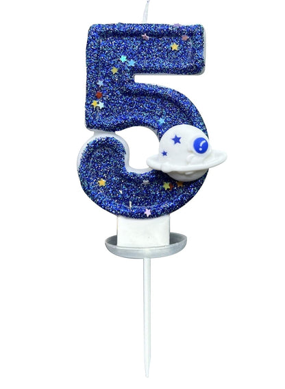 7cm Birthday Number Candles for Cake Decoration, Glittery Cake Toppers with Cute Designs, Perfect for Kids' Parties, Anniversaries, and Celebrations-Green Turtle(No.0)