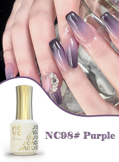 novo Jelly Gel Nail Polish, Sheer Nail Polish, UV LED Gel for DIY 12ml-NC1# White