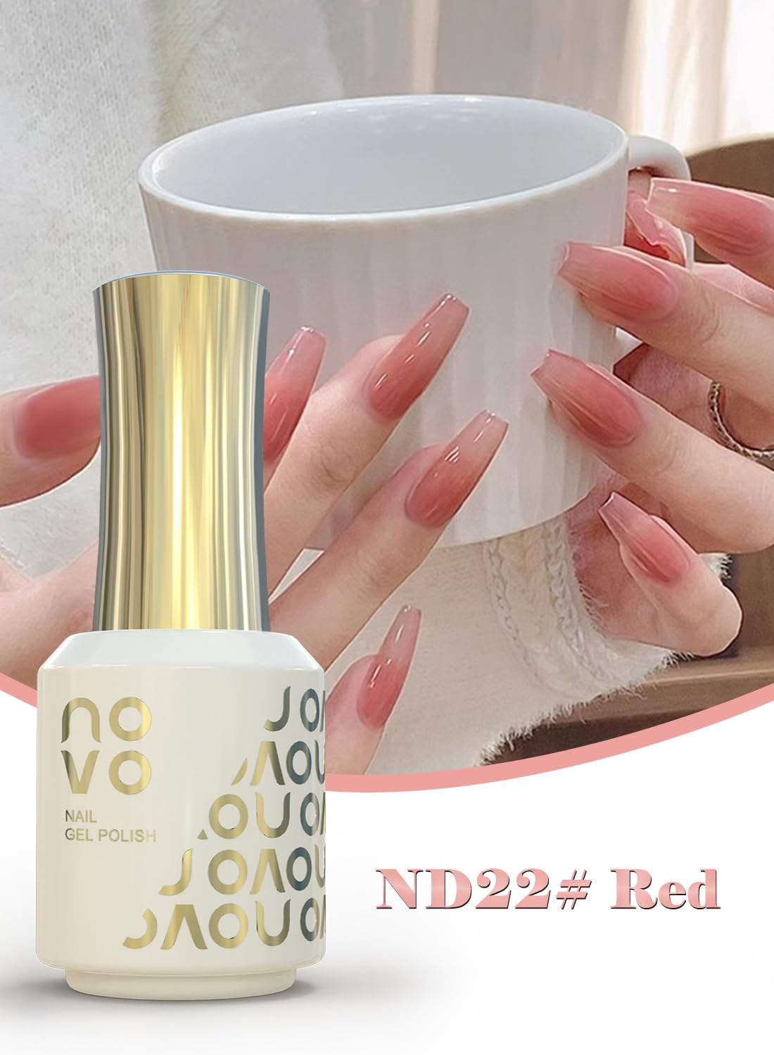 novo 5-in-1 Gel Polish, UV LED Multifunctional Builder Nail Gel 15ml-ND1# White