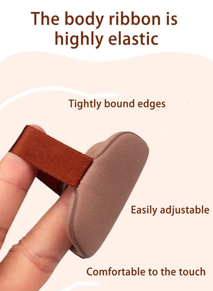 NOVO 8.5t Square Powder Puff Set¨C 6Pcs Makeup Sponges in Chocolate Brown for Smooth Blending and Coverage